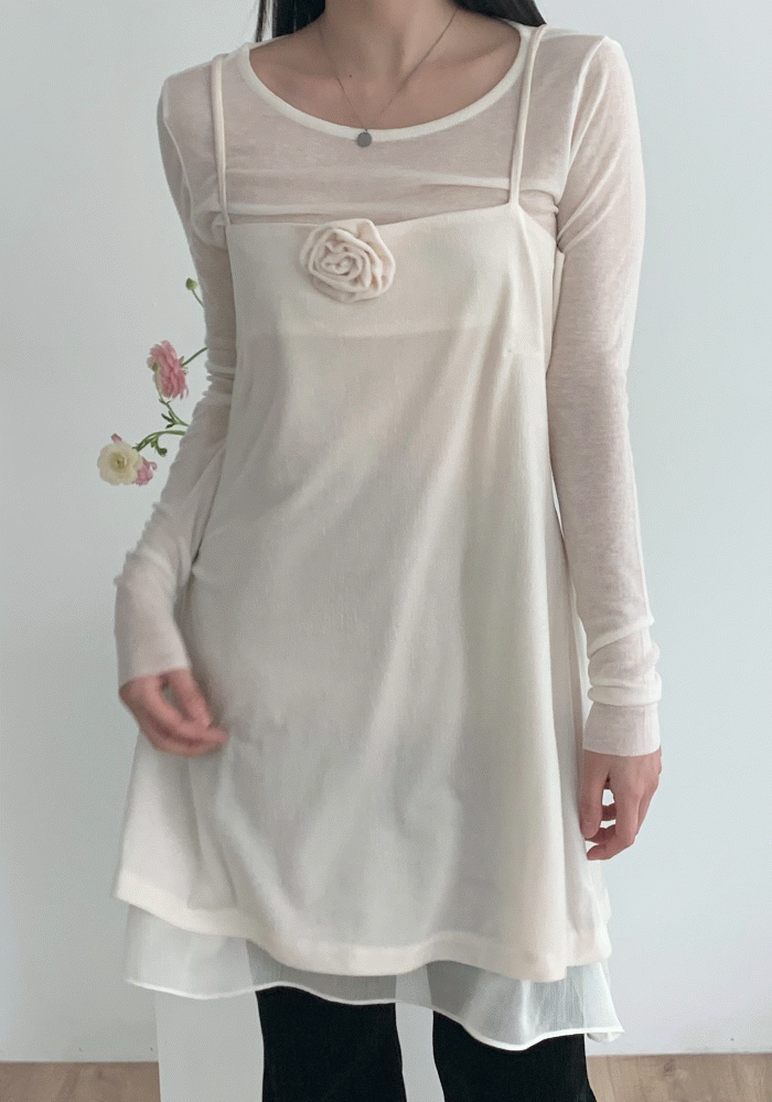 corsage velvet dress (3color)